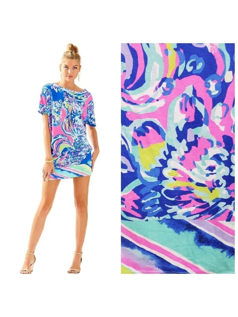 Lilly Pulitzer S SMALL Lowe Coastal Retreat Engineered Dress